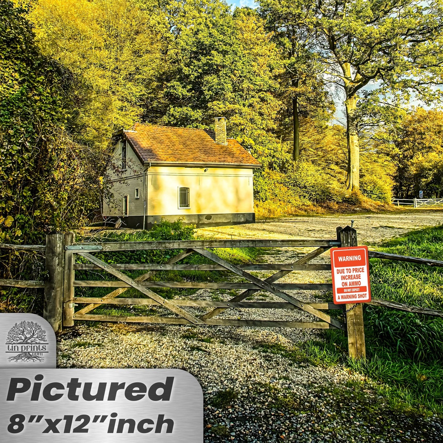 No Warning Shot Trespassing Sign - Ammo Price 56