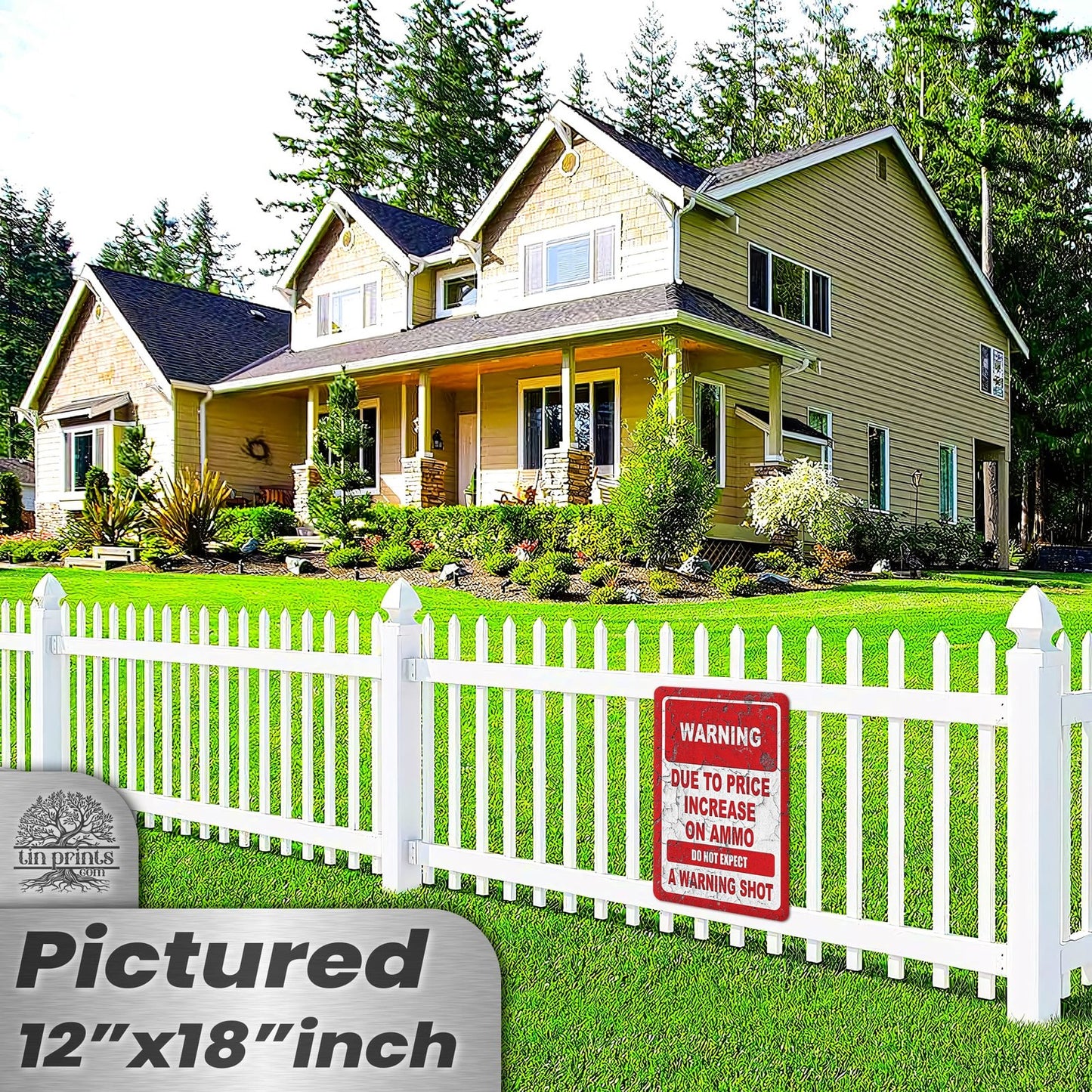 No Warning Shot Trespassing Sign - Ammo Price 92