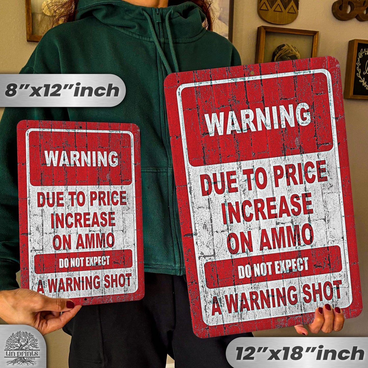 No Warning Shot Trespassing Sign - Ammo Price 100