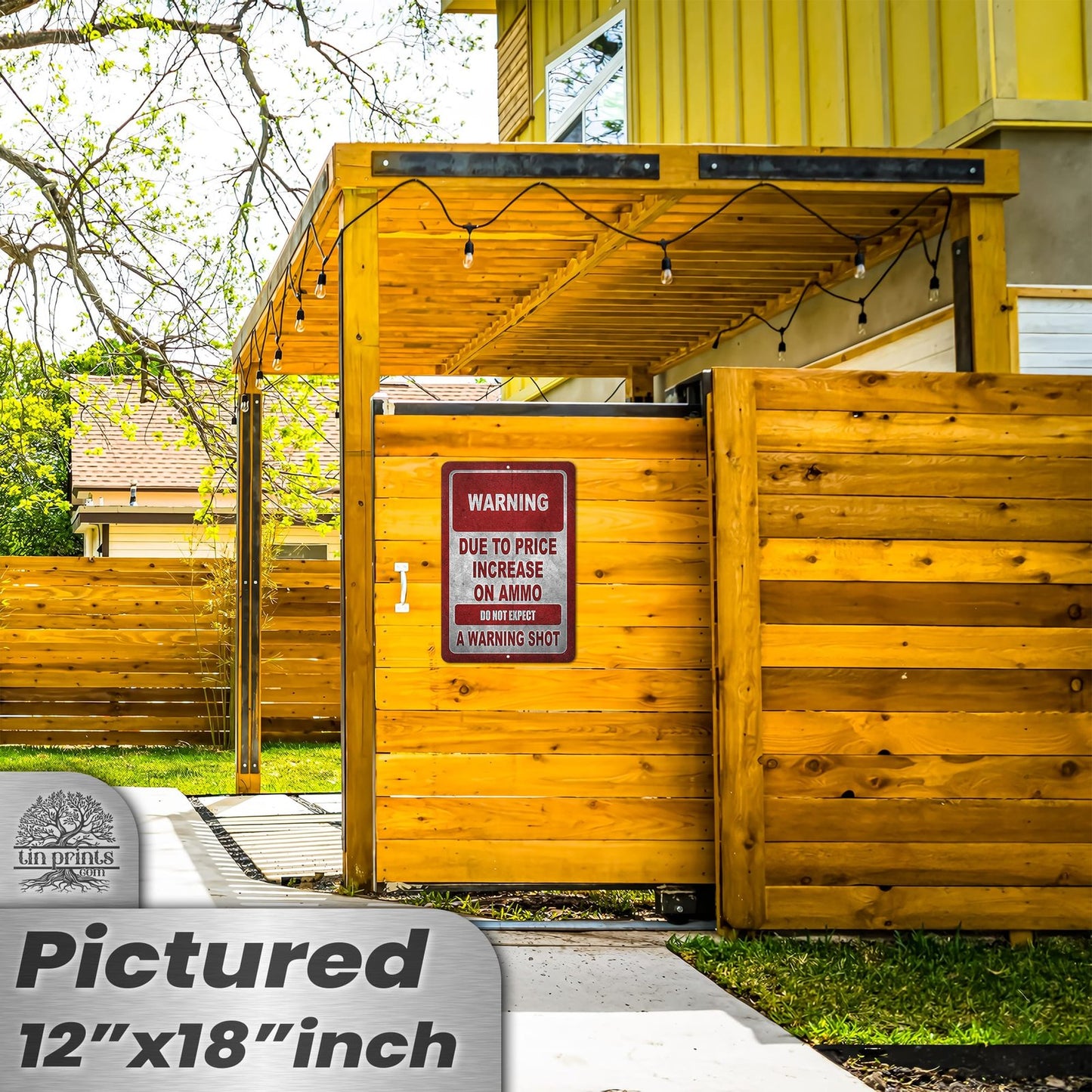 No Warning Shot Trespassing Sign - Ammo Price 127