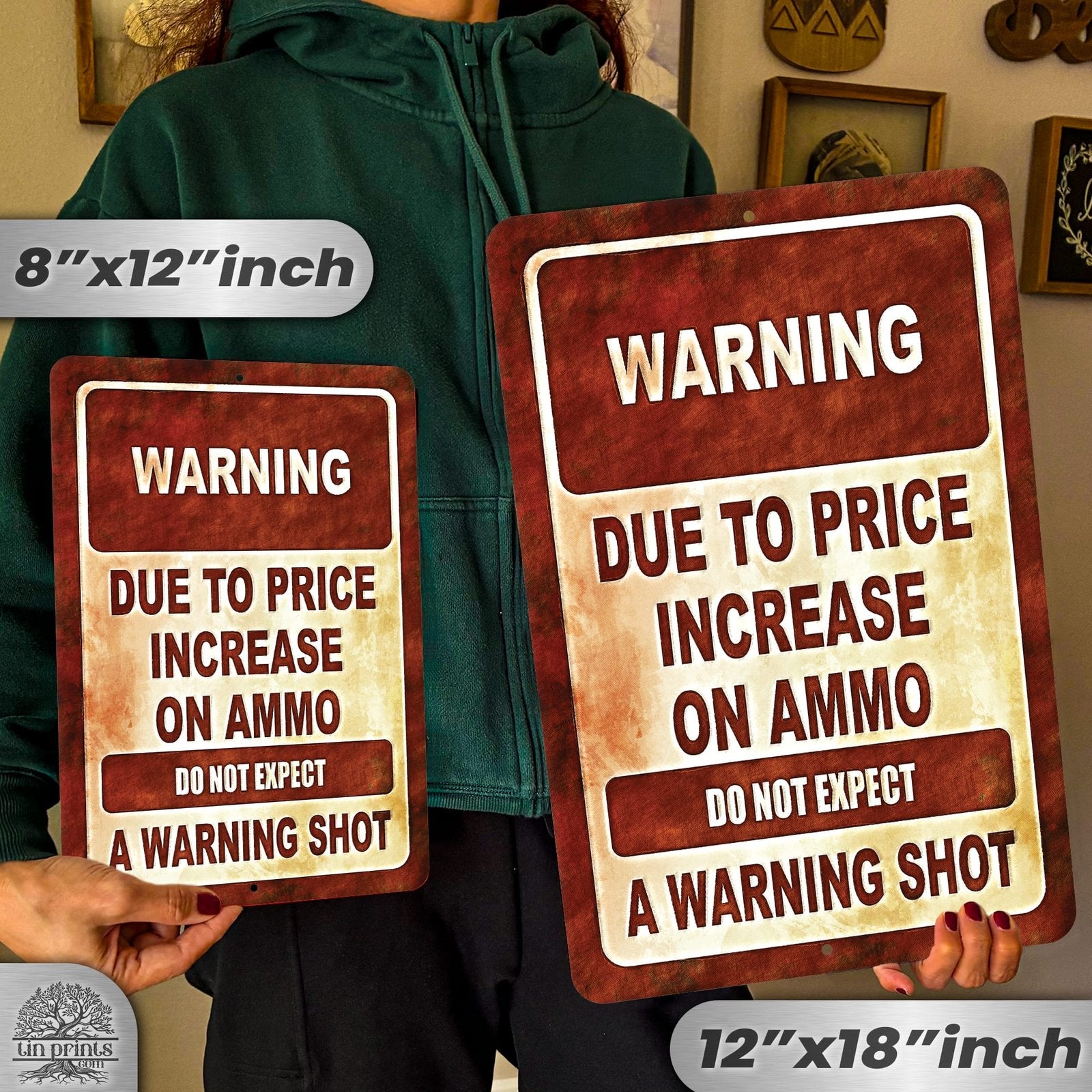 No Warning Shot Trespassing Sign - Ammo Price 132