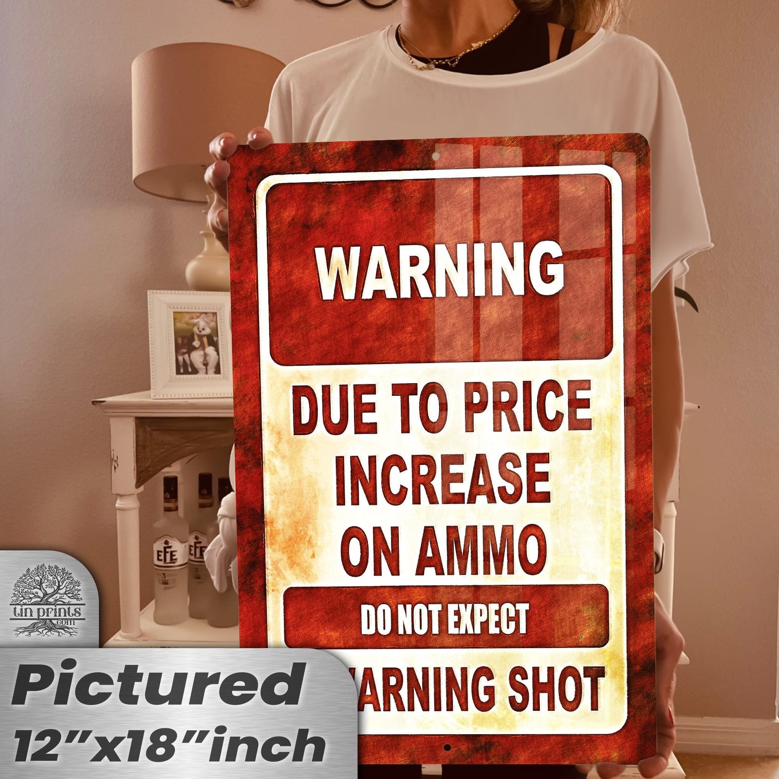 No Warning Shot Trespassing Sign - Ammo Price 139