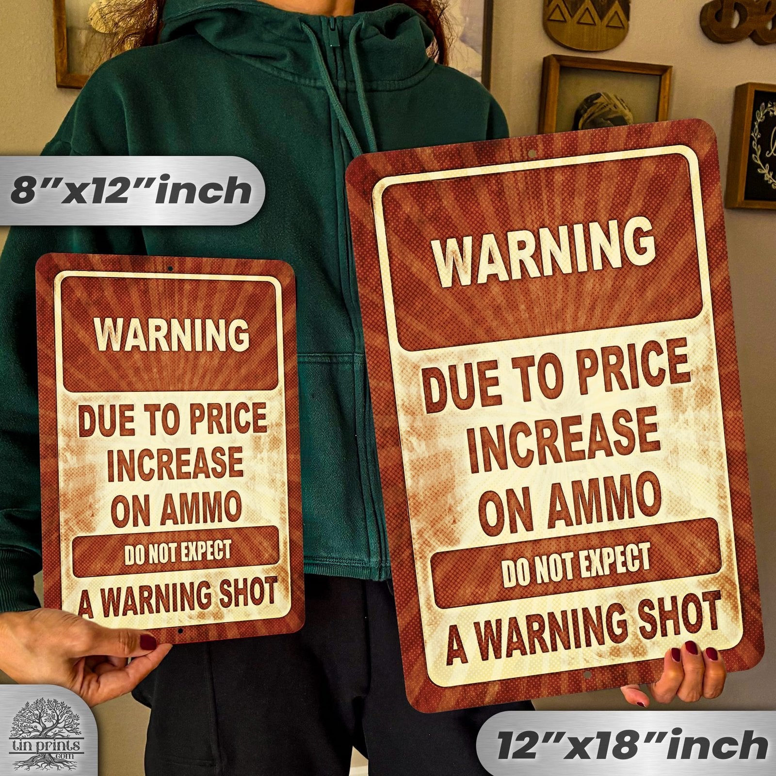 No Warning Shot Trespassing Sign - Ammo Price 148
