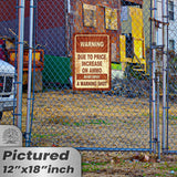 No Warning Shot Trespassing Sign - Ammo Price 160